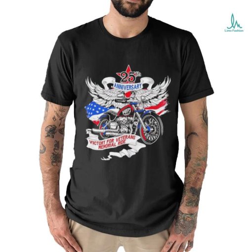 Victory for veteransmemorial ride 25th anniversary motorcycle shirt