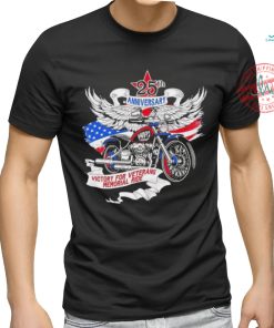 Victory for veteransmemorial ride 25th anniversary motorcycle shirt