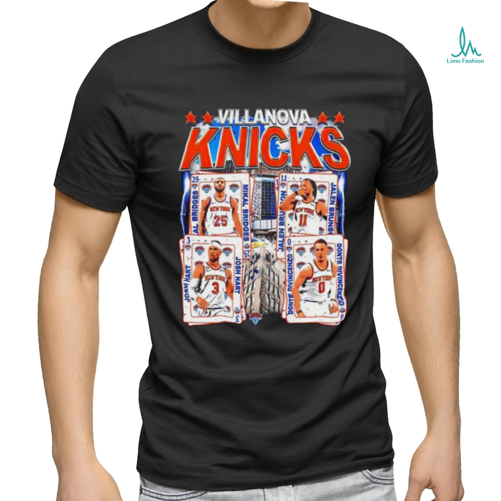 Villanova Knicks Mikal Bridges Jalen Brunson Josh Hart Donte Divincenzo cards shirt Villanova Knicks Mikal Bridges Jalen Brunson Josh Hart Donte Divincenzo cards shirt