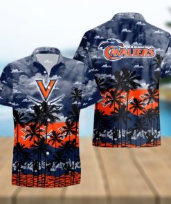 Virginia Cavaliers Palms Tree Hawaiian Shirt