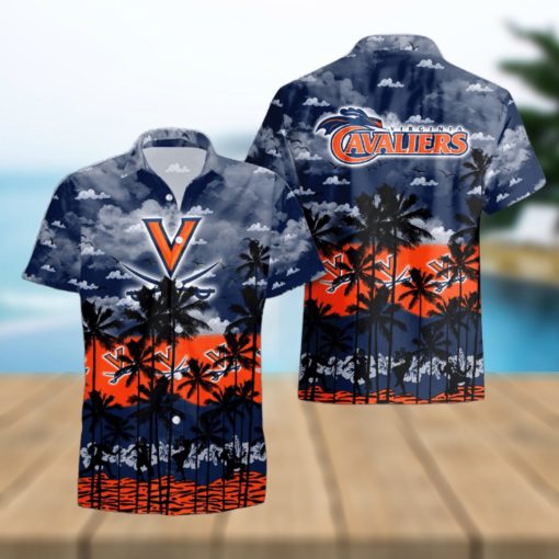 Virginia Cavaliers Palms Tree Hawaiian Shirt