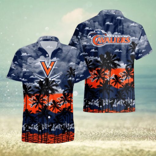 Virginia Cavaliers Palms Tree Hawaiian Shirt