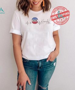 Vote Kamala Harris 2024 election heartbeat EKG signature shirt