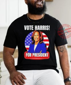 Vote Kamala Harris for president 2024 American flag shirt