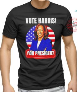 Vote Kamala Harris for president 2024 American flag shirt