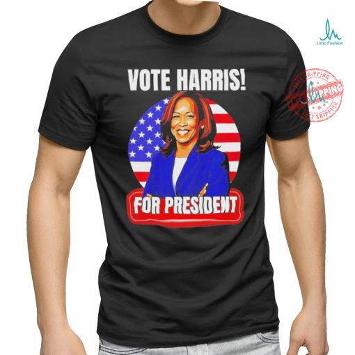 Vote Kamala Harris for president 2024 American flag shirt