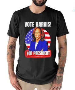 Vote Kamala Harris for president 2024 American flag shirt