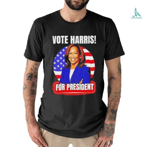 Vote Kamala Harris for president 2024 American flag shirt