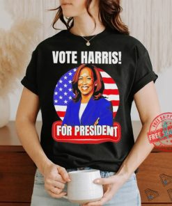 Vote Kamala Harris for president 2024 American flag shirt