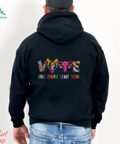 Vote Like Ruth Sent You Uterus Feminist Lgbt Retro Men's T shirt Back Print