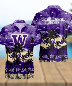 Washington Huskies Palms Tree Hawaiian Shirt