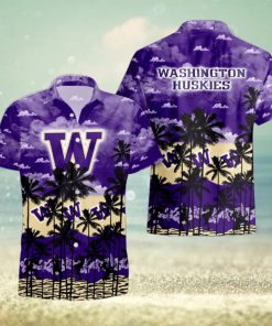 Washington Huskies Palms Tree Hawaiian Shirt