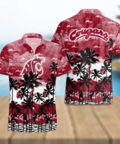 Washington State Cougars Palms Tree Hawaiian Shirt