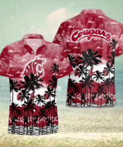 Washington State Cougars Palms Tree Hawaiian Shirt