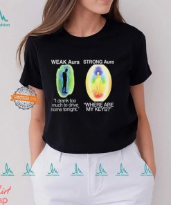 Weak Aura I Drank Too Much To Drive Home Tonight Strong Aura Where Are My Keys Shirt