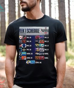 Week 1 Schedule List NFL 2024 T Shirt