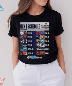 Week 1 Schedule List NFL 2024 T Shirt