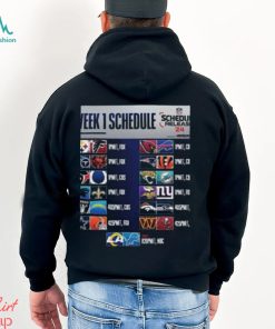 Week 1 Schedule List NFL 2024 T Shirt