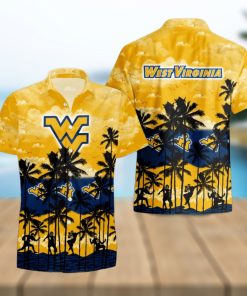 West Virginia Mountaineers Palms Tree Hawaiian Shirt