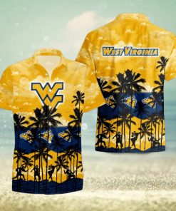 West Virginia Mountaineers Palms Tree Hawaiian Shirt