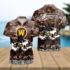 West Virginia Mountaineers Palms Tree Hawaiian Shirt