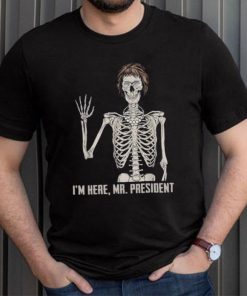 Where’s jackie I’m here skeleton halloween shirt