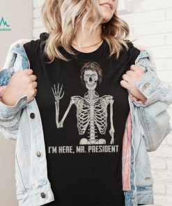 Where’s jackie I’m here skeleton halloween shirt