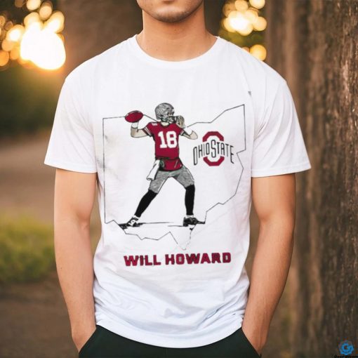 Will Howard Caricature Ohio State State star shirt