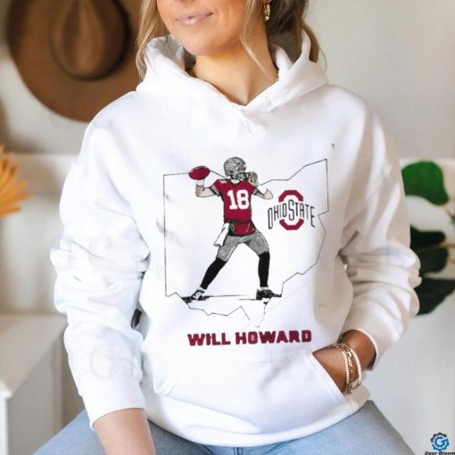 Will Howard Caricature Ohio State State star shirt