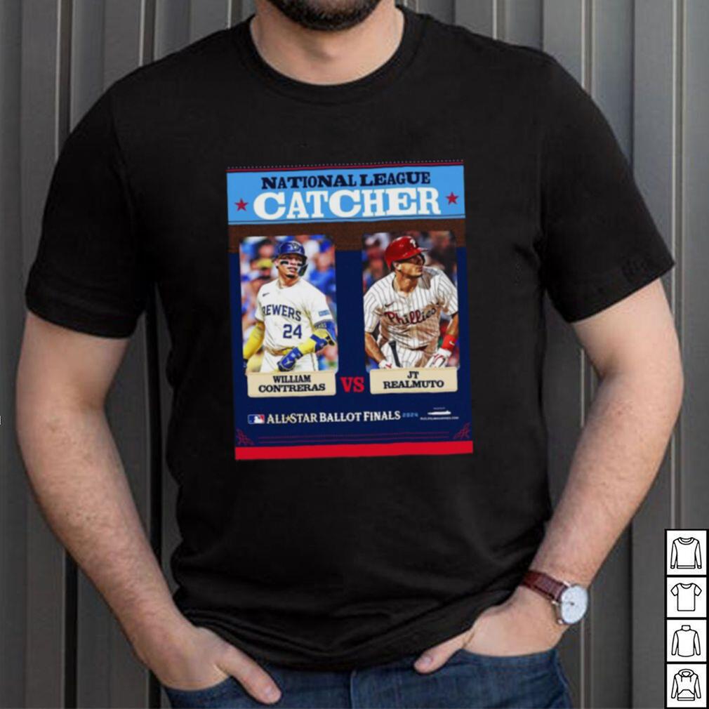 William Contreras vs Jt Realmuto National League Catcher All Star Ballot Finals 2024 Shirt William Contreras vs Jt Realmuto National League Catcher All Star Ballot Finals 2024 Shirt