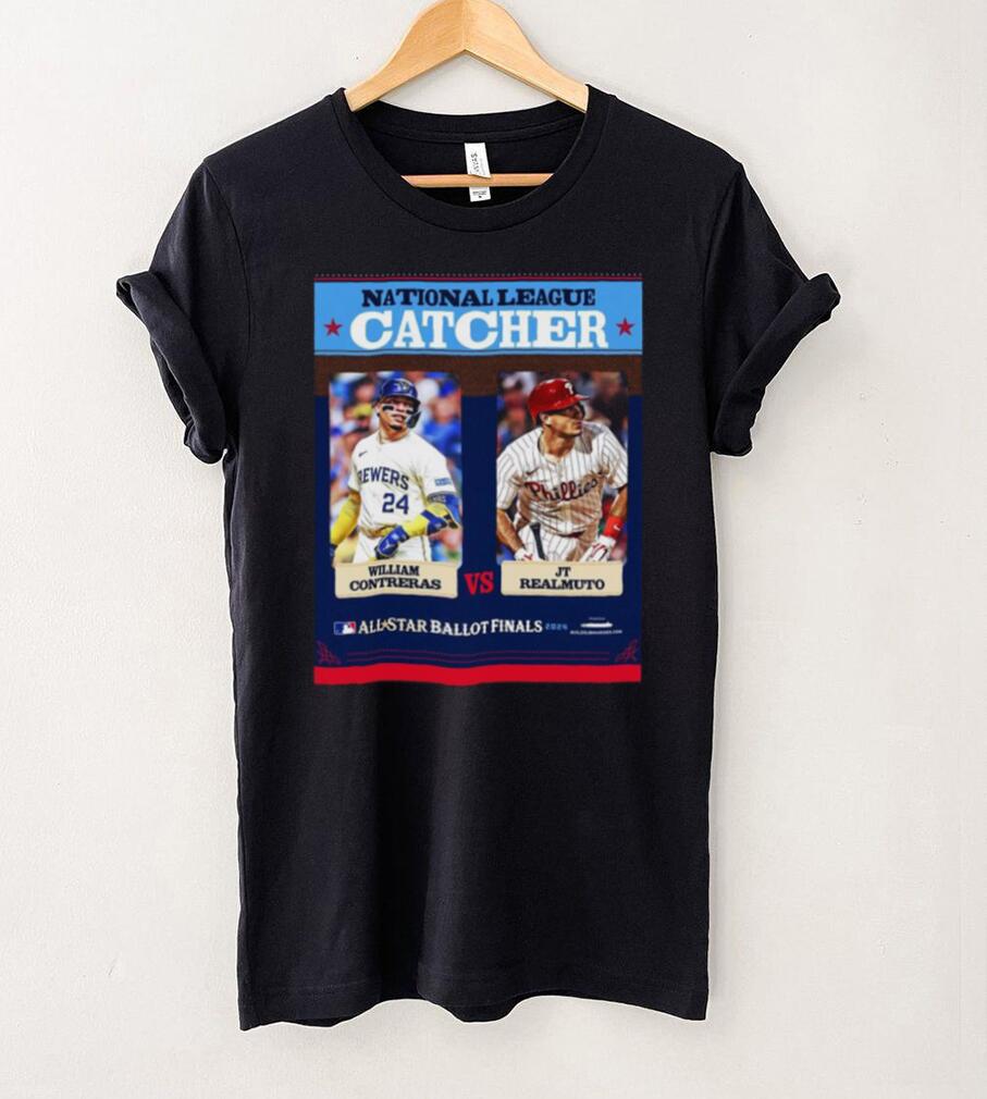William Contreras vs Jt Realmuto National League Catcher All Star Ballot Finals 2024 Shirt William Contreras vs Jt Realmuto National League Catcher All Star Ballot Finals 2024 Shirt