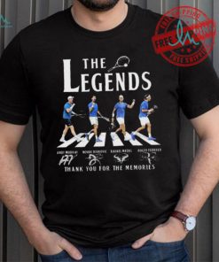Wimbledon The Legends Andy Murray Djokovic Nadal Federer Signatures shirt