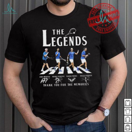 Wimbledon The Legends Andy Murray Djokovic Nadal Federer Signatures shirt