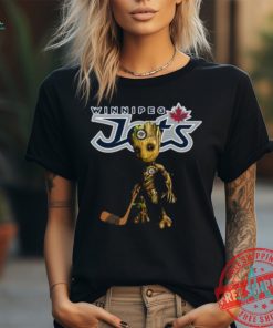 Winnipeg Jets NHL Hockey Groot Marvel Guardians Of The Galaxy Racerback T Shirt