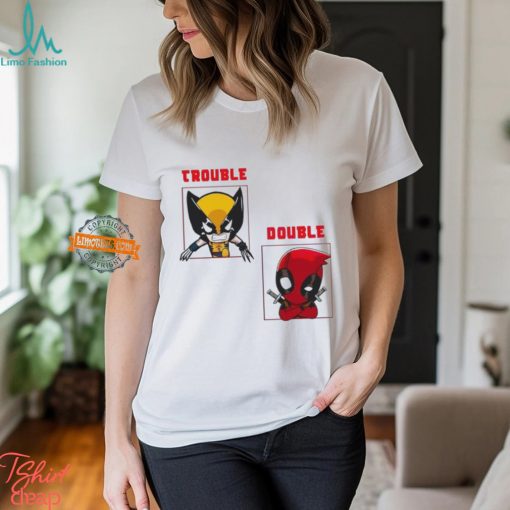 Wolverine and Deadpool chibi double trouble cartoon shirt