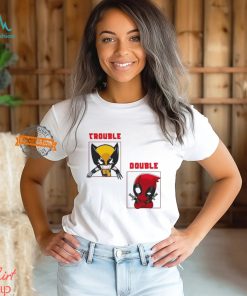 Wolverine and Deadpool chibi double trouble cartoon shirt