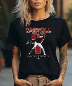 Womens Number and Portrait Corbin Carroll Arizona V Neck T Shirt