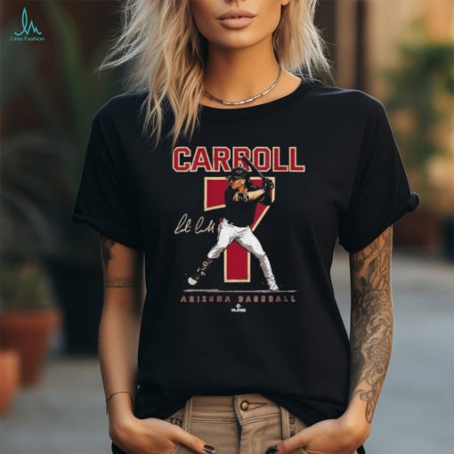 Womens Number and Portrait Corbin Carroll Arizona V Neck T Shirt