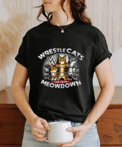 Wrestle Cats Meow Down T Shirt