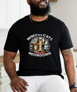 Wrestle Cats Meow Down T Shirt