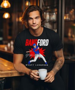 Wyatt Langford bangford Texas Rangers baseball signature shirt
