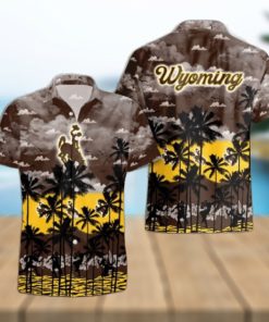 Wyoming Cowboys Palms Tree Hawaiian Shirt