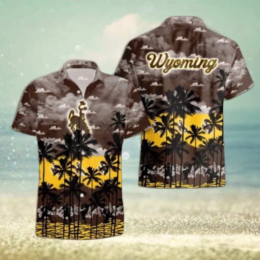 Wyoming Cowboys Palms Tree Hawaiian Shirt