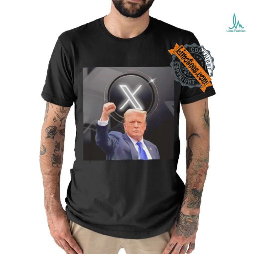 X Twitter and Donald Trump shirt