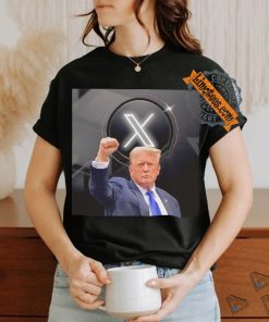 X Twitter and Donald Trump shirt