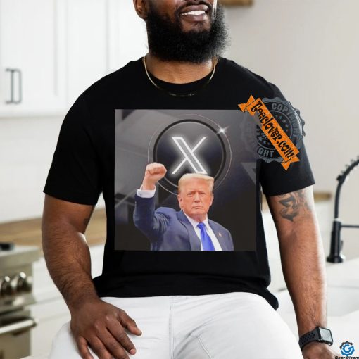 X Twitter and Donald Trump shirt