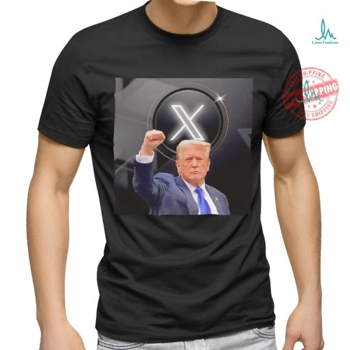 X Twitter and Donald Trump shirt
