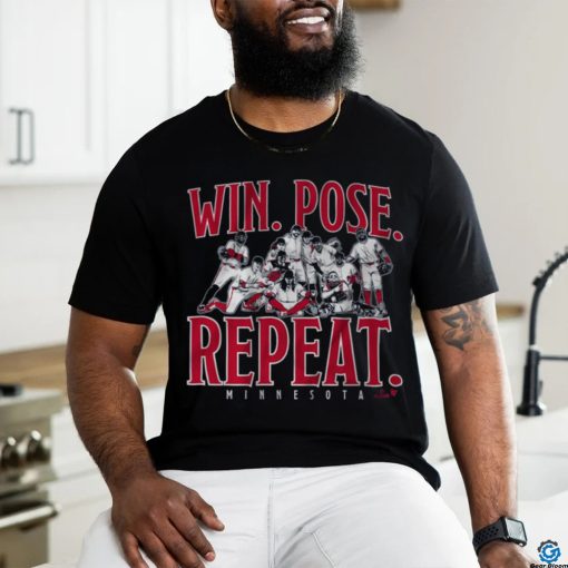 win pose repeat shirt
