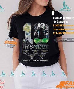10 Years Of 2014 2024 Maleficent Thank You For The Memories T Shirt