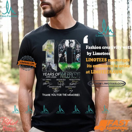 10 Years Of 2014 2024 Maleficent Thank You For The Memories T Shirt